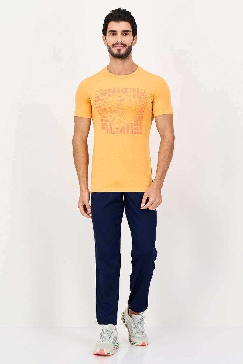 PUMA Men Sportswear Fit Short Sleeve Outdoor T-Shirt, Orange - Image 4